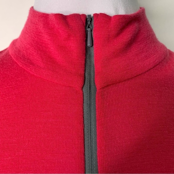 Icebreaker Merino 200 Women's Red Oasis Half-Zip Baselayer Top Size Large - Picture 3 of 15
